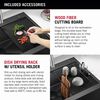 33&rdquo; Retrofit Farmhouse Apron Front 16 Gauge Workstation Kitchen Sink Single Bowl in with WorkFlow&trade; Ledge and&nbsp;Accessories for Top Mount Drop-In Installation